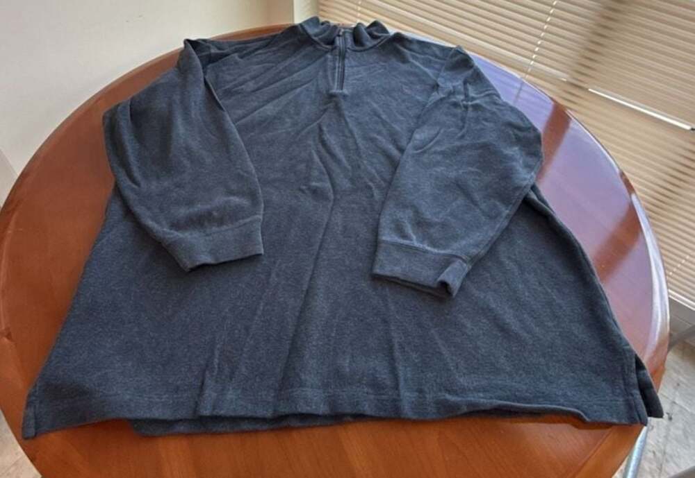 Polo Ralph Lauren Men's 3XLT Charcoal Gray Cotton Quarter Zip Pullover